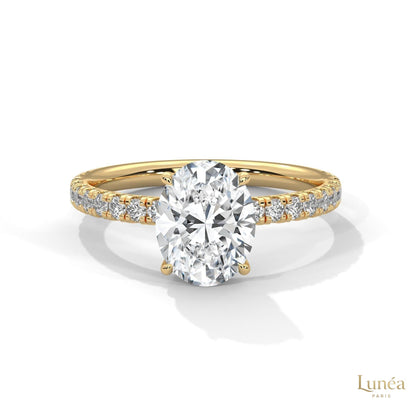 2.50 Ct. Oval Lab Diamond Ring