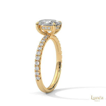 2.50 Ct. Oval Lab Diamond Ring