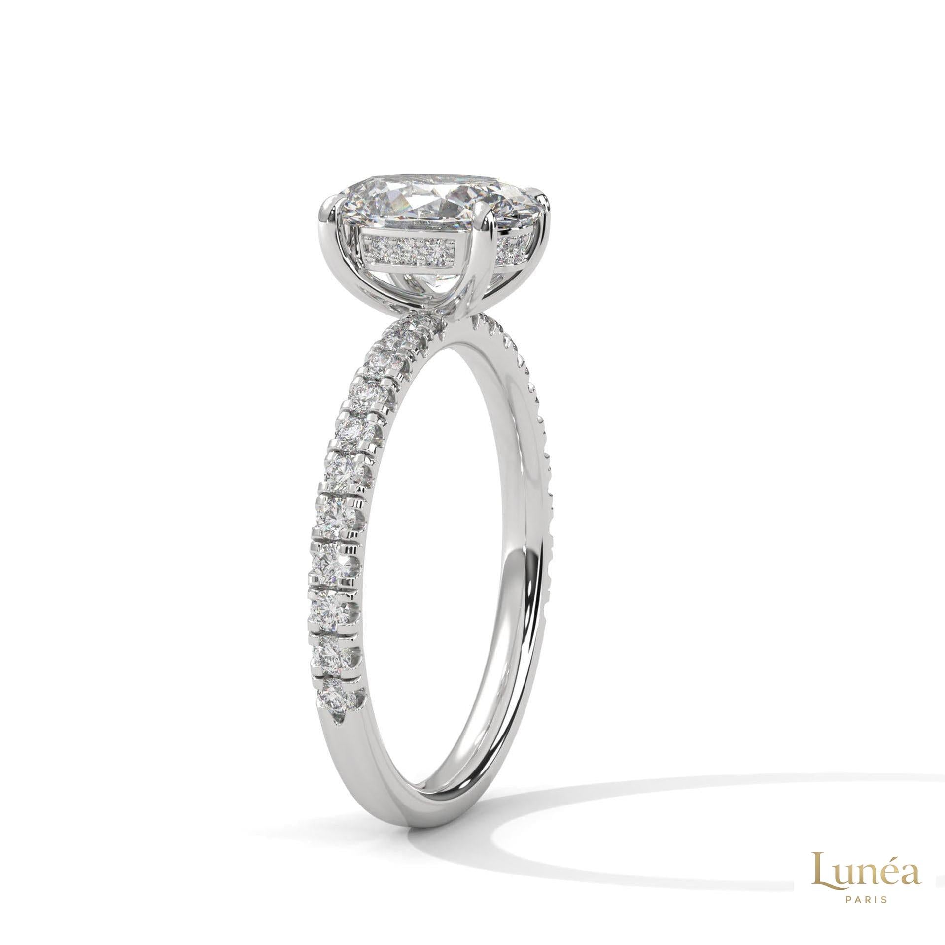 2.50 Ct. Oval Lab Diamond Ring