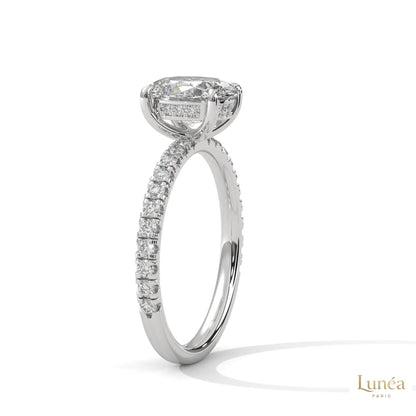 2.50 Ct. Oval Lab Diamond Ring