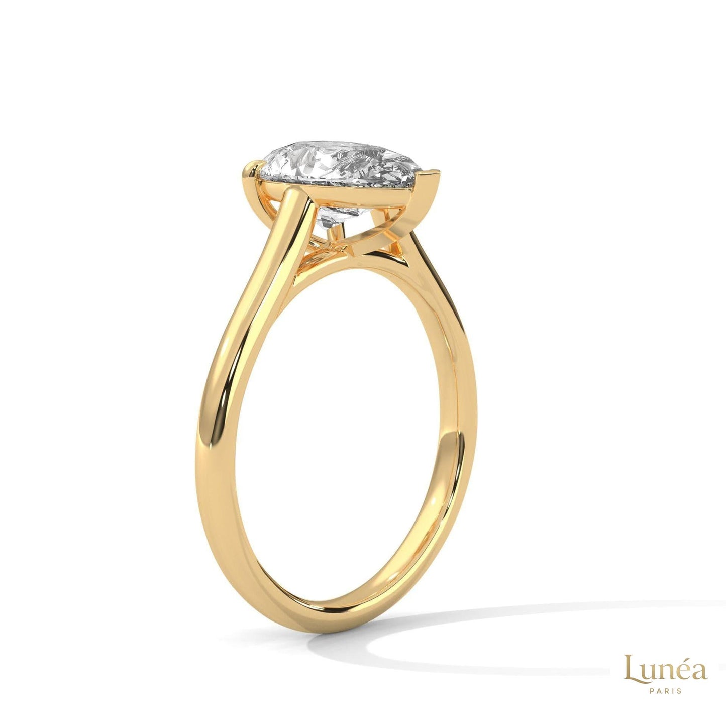 2.50 Ct. Pear Solitaire Lab Diamond Ring