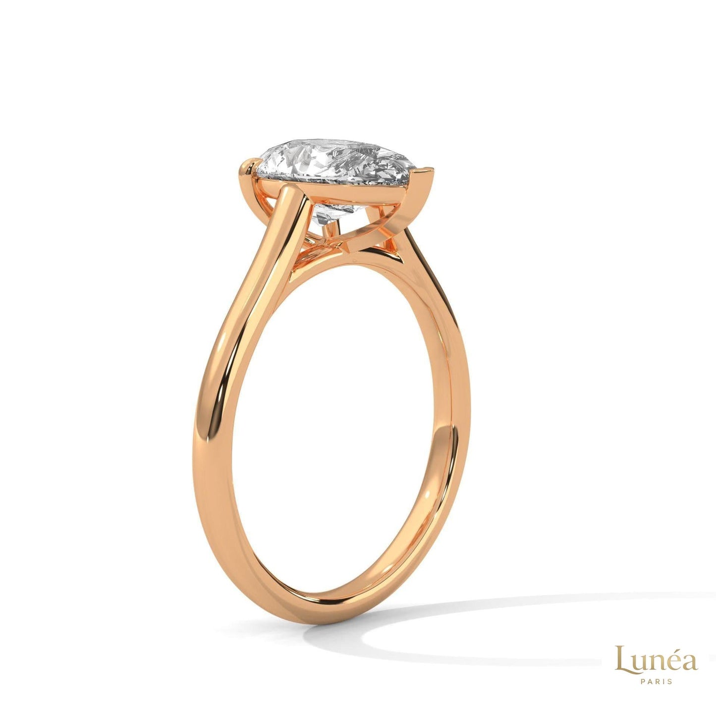2.50 Ct. Pear Solitaire Lab Diamond Ring