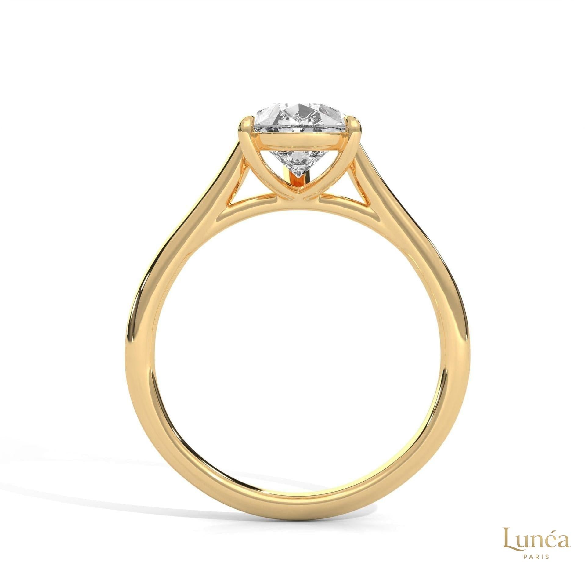 2.50 Ct. Pear Solitaire Lab Diamond Ring