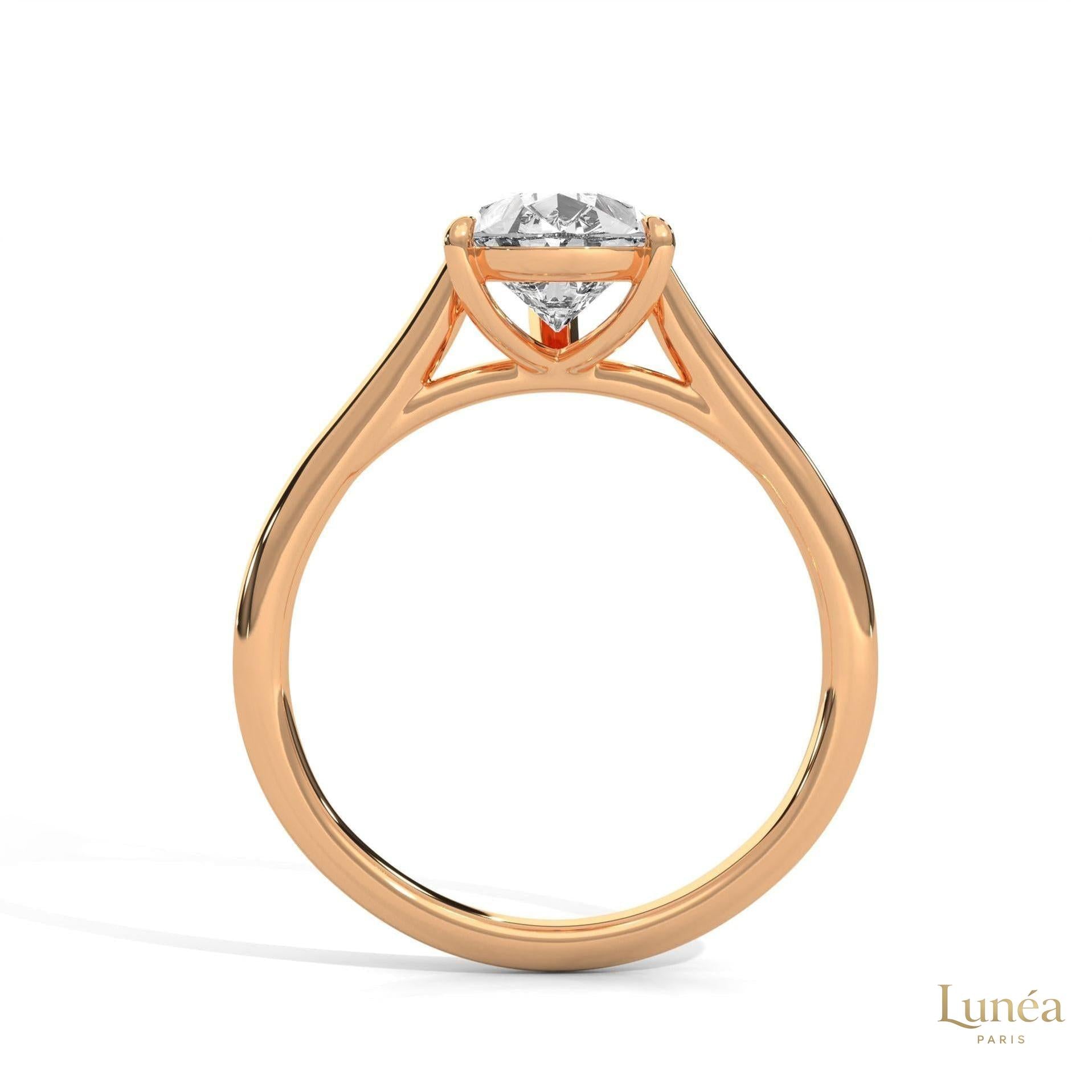2.50 Ct. Pear Solitaire Lab Diamond Ring