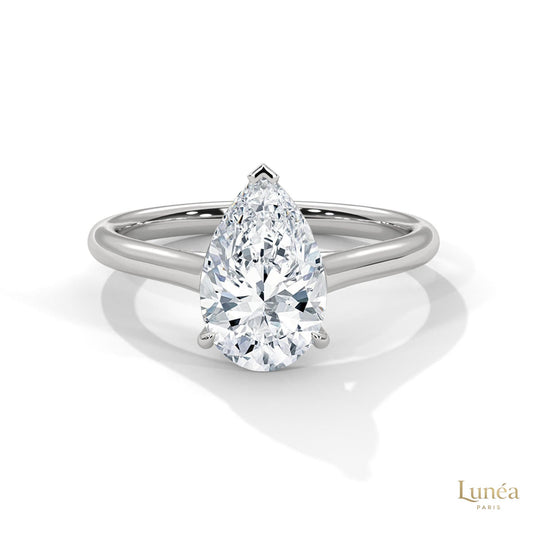 2.50 Ct. Pear Solitaire Lab Diamond Ring