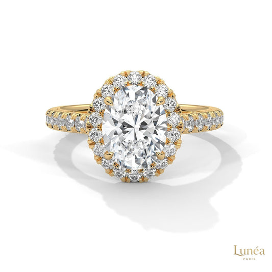 2.60 Ct. Oval Halo Diamond Ring