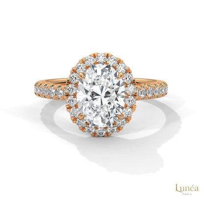 2.60 Ct. Oval Halo Diamond Ring