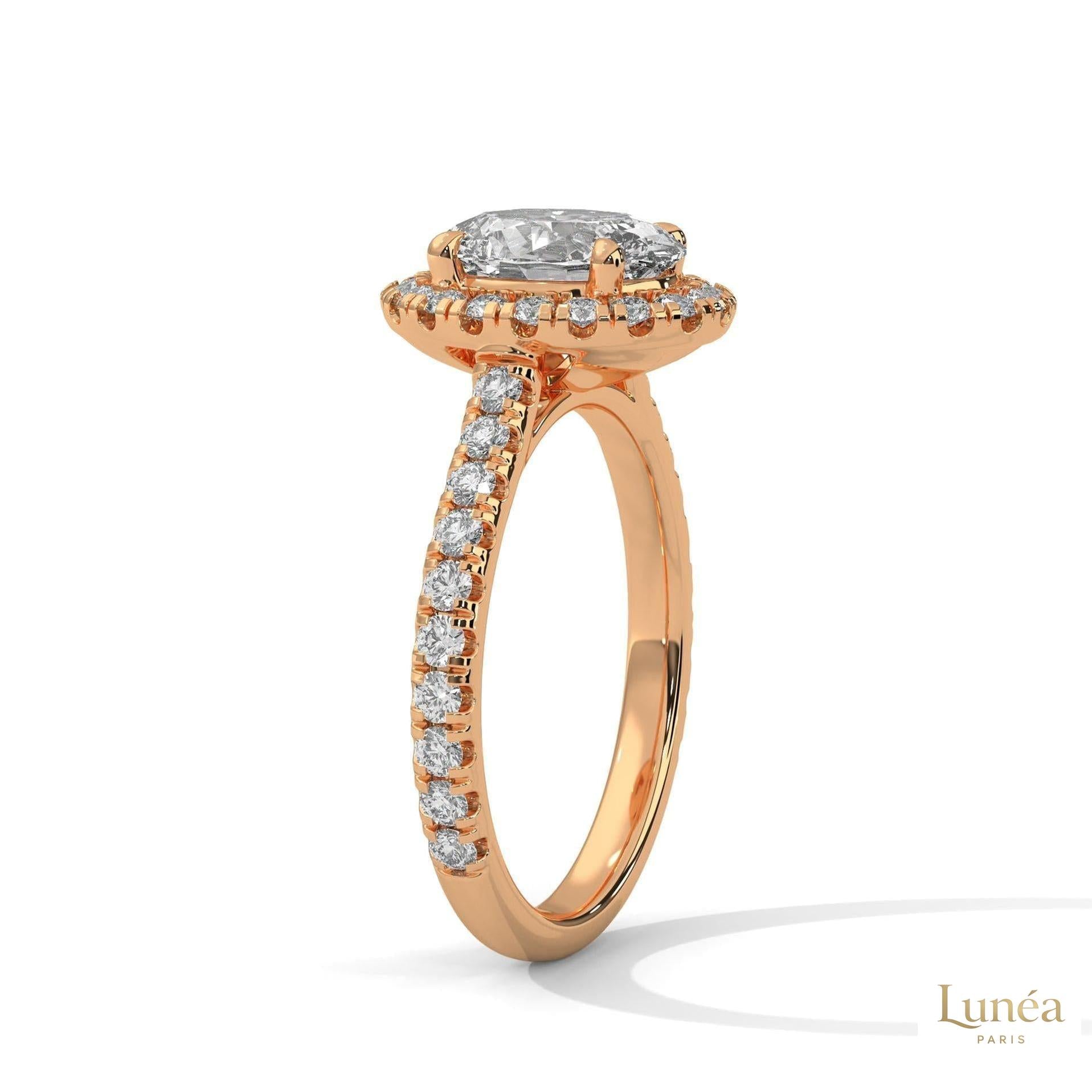 2.60 Ct. Oval Halo Diamond Ring