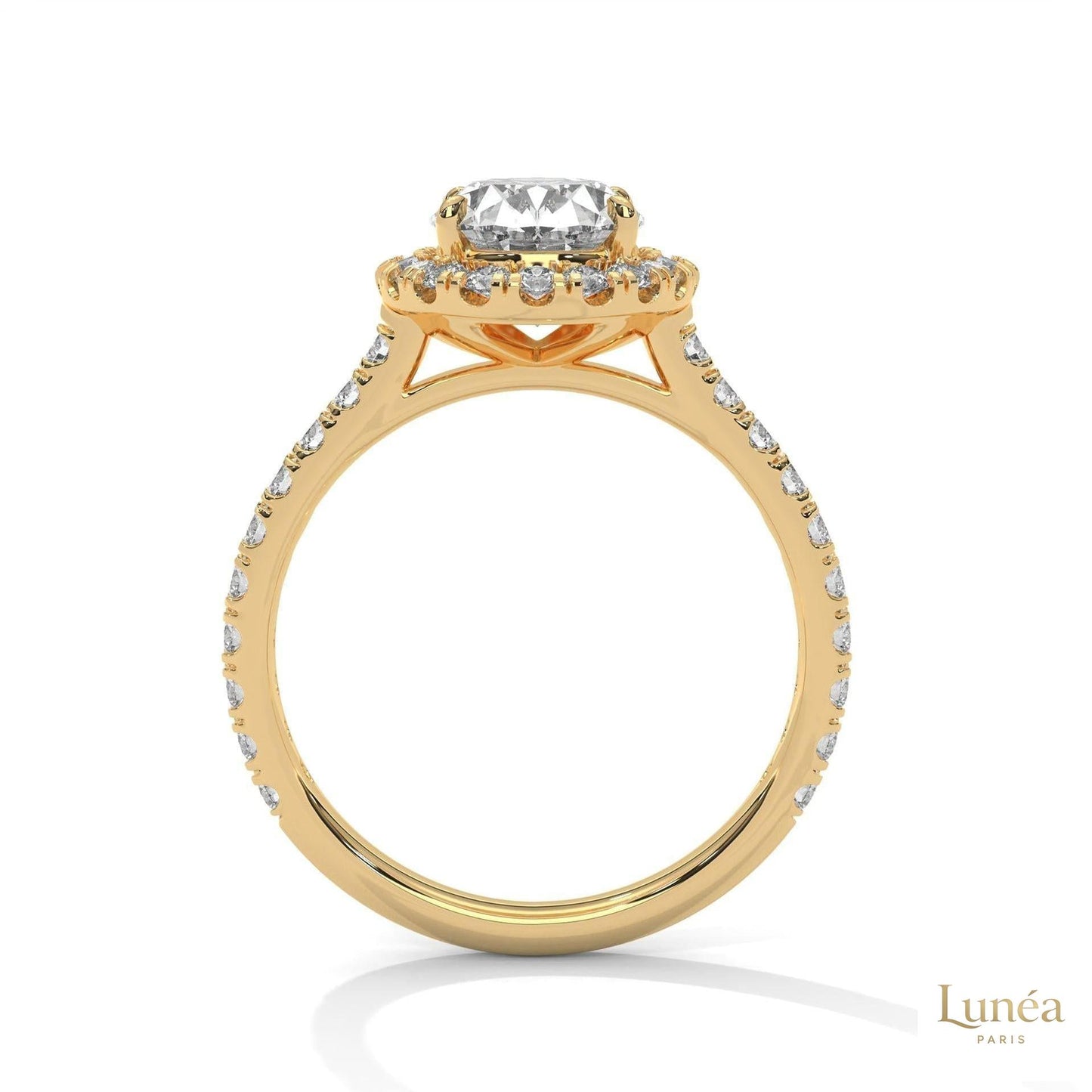 2.60 Ct. Oval Halo Diamond Ring