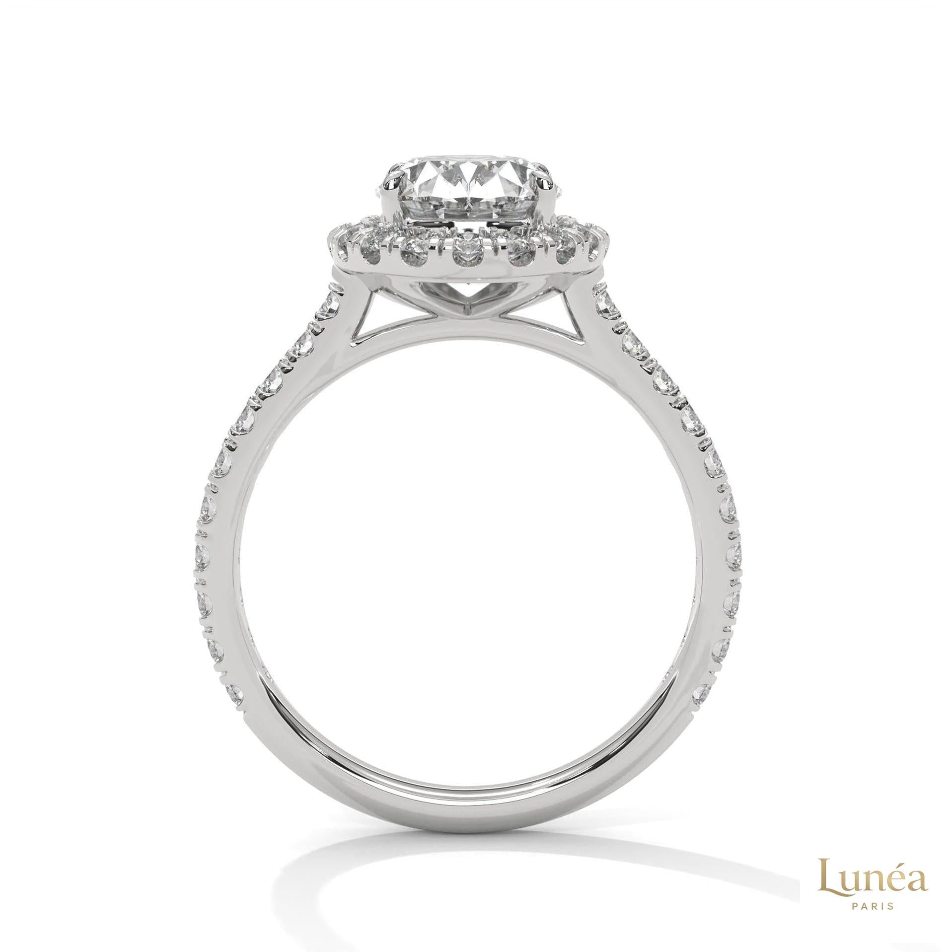 2.60 Ct. Oval Halo Diamond Ring