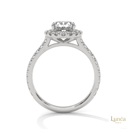 2.60 Ct. Oval Halo Diamond Ring