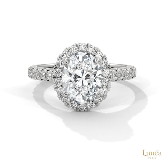 2.60 Ct. Oval Halo Diamond Ring