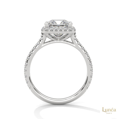 2.60 Ct. Princess Cut Halo Engagement Ring