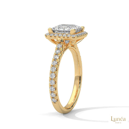 2.60 Ct. Princess Cut Halo Engagement Ring