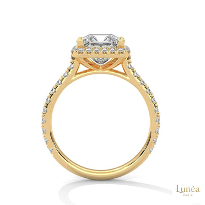 2.60 Ct. Princess Cut Halo Engagement Ring