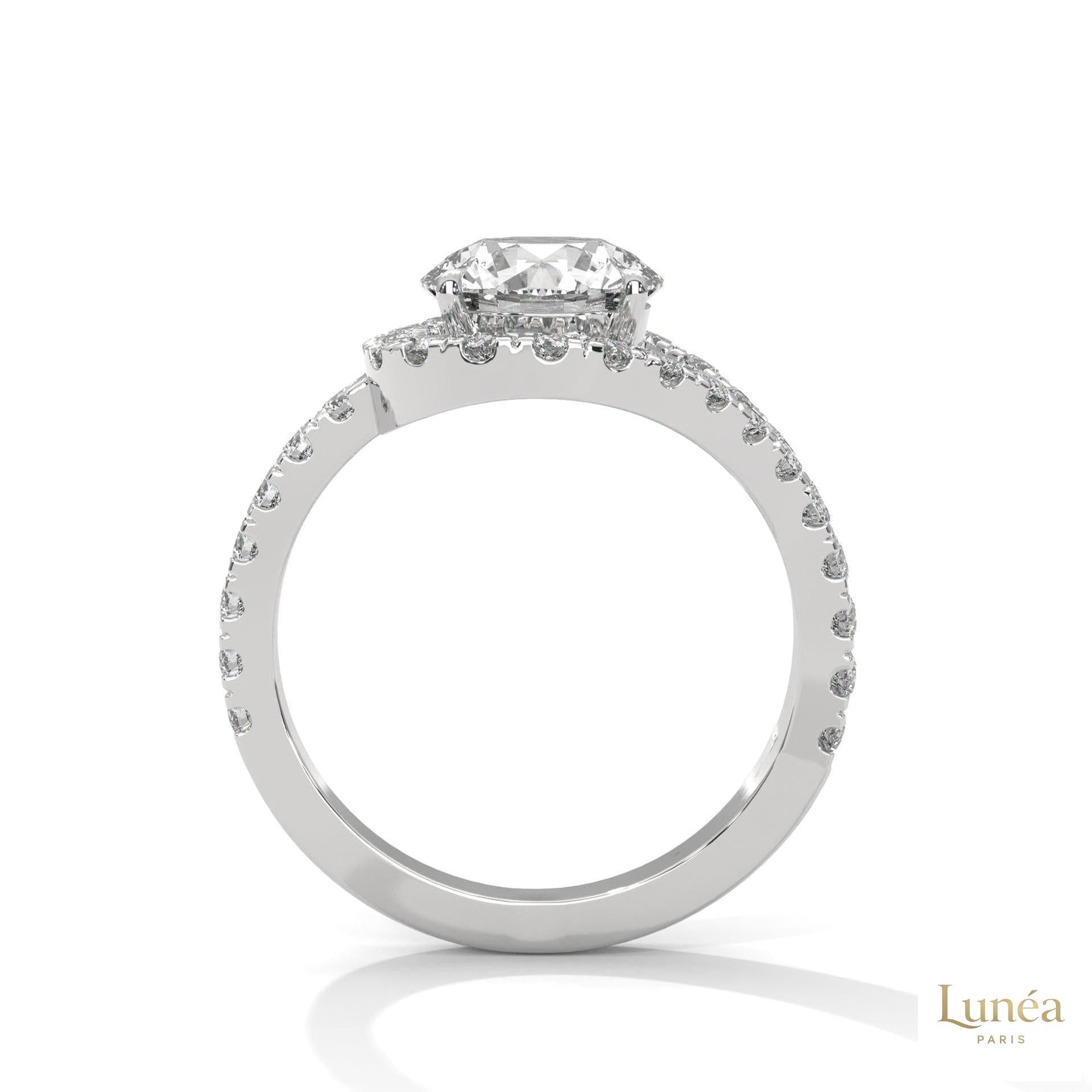 2.80 Ct. Split Shank Halo Lab Diamond Ring