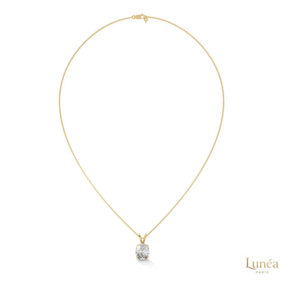 2.90 CT. Oval Lab Diamond Pendant Solitaire