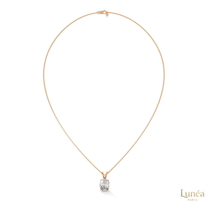 2.90 CT. Oval Lab Diamond Pendant Solitaire