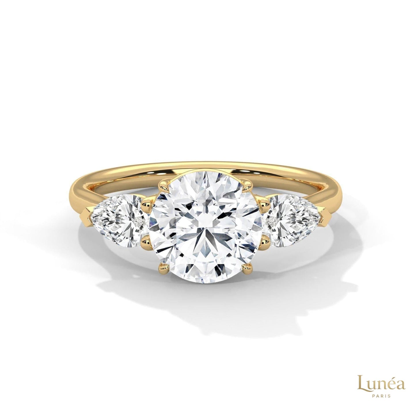 3 Ct. Three-Stone Lab Diamond Engagement Ring