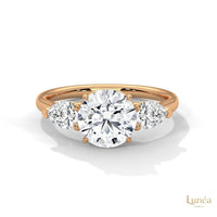 3 Ct. Three-Stone Lab Diamond Engagement Ring