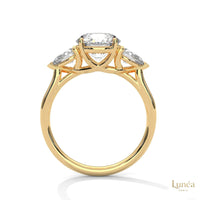 3 Ct. Three-Stone Lab Diamond Engagement Ring