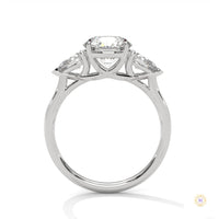 3 Ct. Three-Stone Lab Diamond Engagement Ring