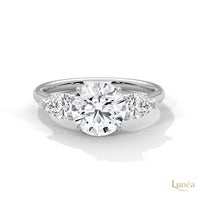 3 Ct. Three-Stone Lab Diamond Engagement Ring