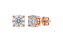 Rose Gold Diamond Studs