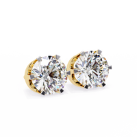 2.57 CTW Round Lab-Grown Diamond Six-Prong Crown Stud Earrings in 14K Gold — product image 17