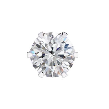 2.57 CTW Round Lab-Grown Diamond Six-Prong Crown Stud Earrings in 14K Gold