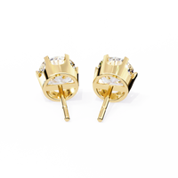 2.57 CTW Round Lab-Grown Diamond Six-Prong Crown Stud Earrings in 14K Gold — product image 7