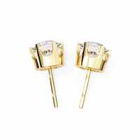 2.57 CTW Round Lab-Grown Diamond Six-Prong Crown Stud Earrings in 14K Gold — product image 8