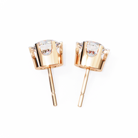 2.57 CTW Round Lab-Grown Diamond Six-Prong Crown Stud Earrings in 14K Gold — product image 9