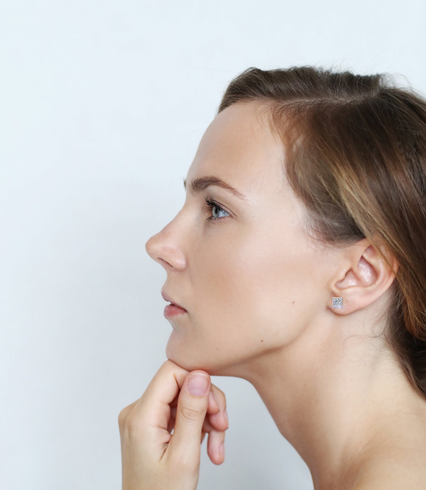 1.77 CTW Princess-Cut Lab-Grown Diamond Bezel-Frame Stud Earrings in 14K Gold