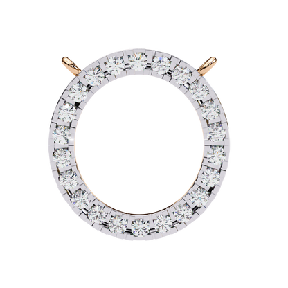 0.30 CTW Oval Open Halo Lab-Grown Diamond Necklace in 14K Gold & Platinum