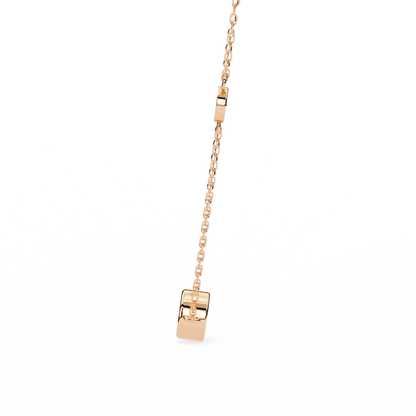 0.10 CTW Three-Station Round Lab-Grown Diamond Bezel Necklace in 14K Gold & Platinum