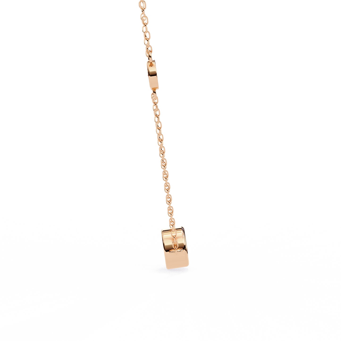 0.10 CTW Three-Station Round Lab-Grown Diamond Bezel Necklace in 14K Gold & Platinum