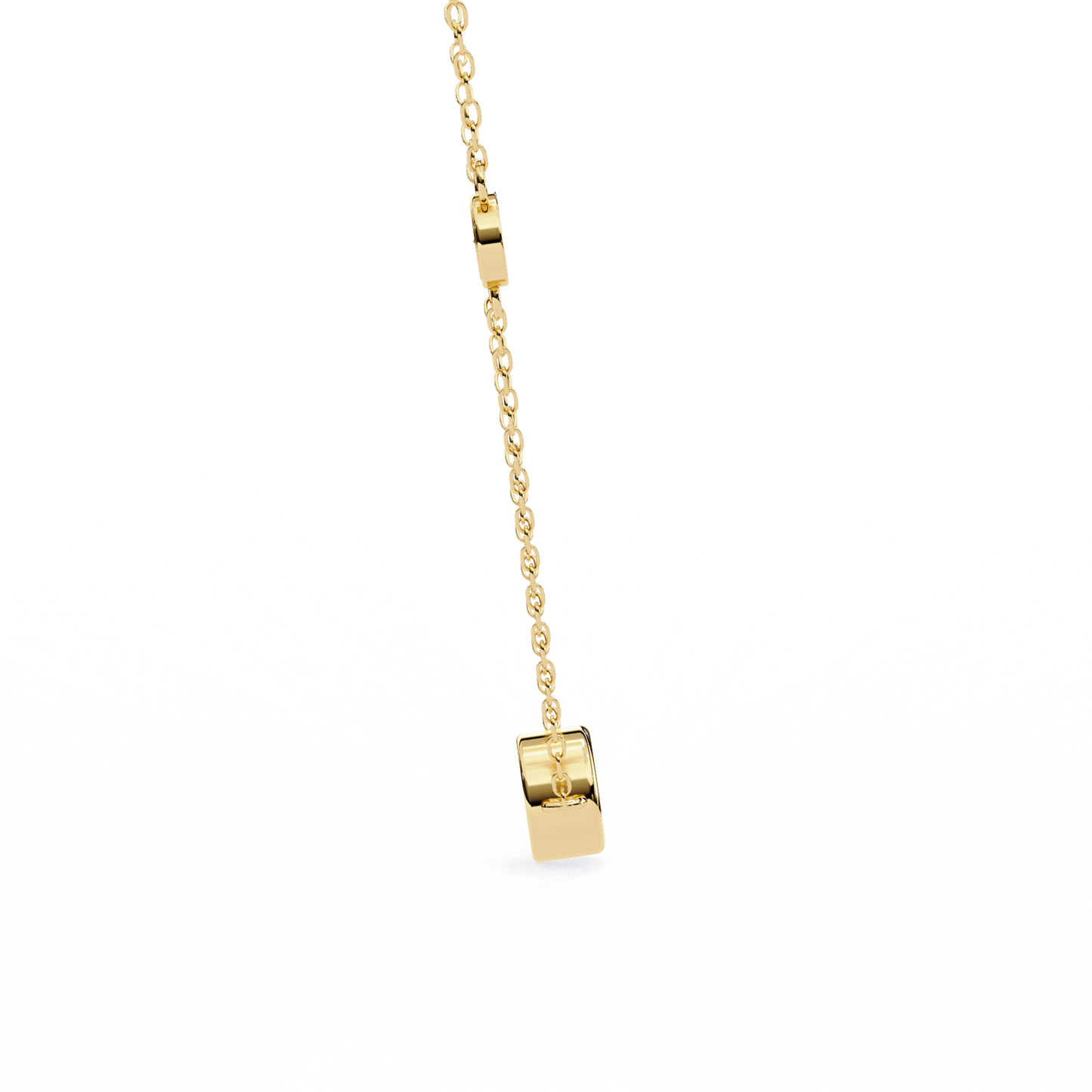 0.10 CTW Three-Station Round Lab-Grown Diamond Bezel Necklace in 14K Gold & Platinum