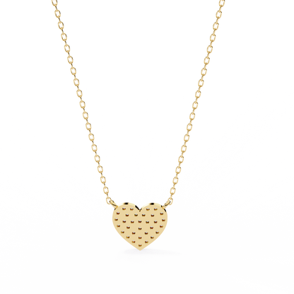 0.20 CTW Pavé Heart Lab-Grown Diamond Necklace in 14K Gold & Platinum