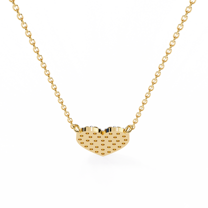 0.20 CTW Pavé Heart Lab-Grown Diamond Necklace in 14K Gold & Platinum