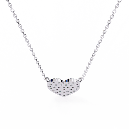 0.20 CTW Pavé Heart Lab-Grown Diamond Necklace in 14K Gold & Platinum