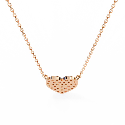 0.20 CTW Pavé Heart Lab-Grown Diamond Necklace in 14K Gold & Platinum