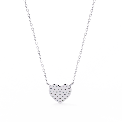 0.20 CTW Pavé Heart Lab-Grown Diamond Necklace in 14K Gold & Platinum