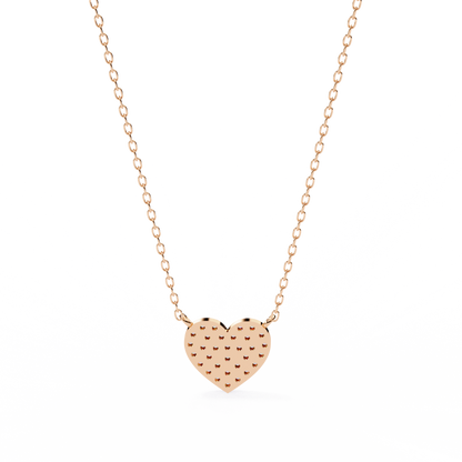 0.20 CTW Pavé Heart Lab-Grown Diamond Necklace in 14K Gold & Platinum