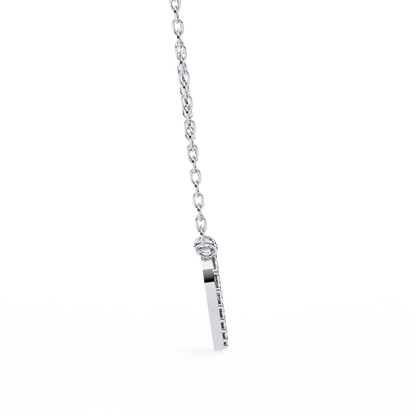 0.20 CTW Pavé Heart Lab-Grown Diamond Necklace in 14K Gold & Platinum