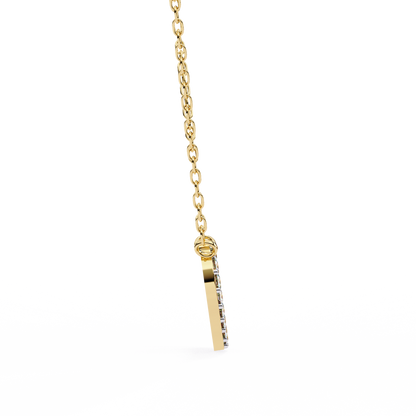 0.20 CTW Pavé Heart Lab-Grown Diamond Necklace in 14K Gold & Platinum