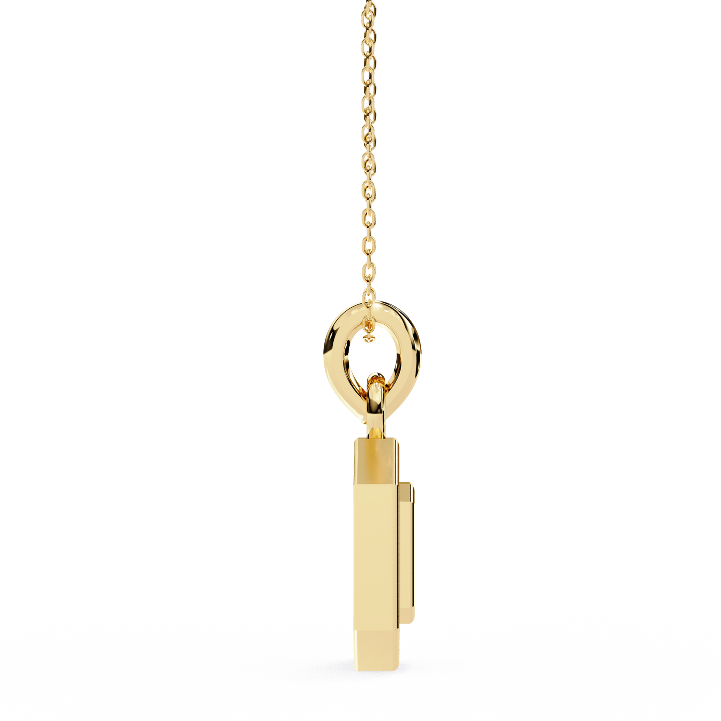 0.20 CTW Octagonal Frame Lab-Grown Diamond Pendant Necklace in 14K Gold & Platinum