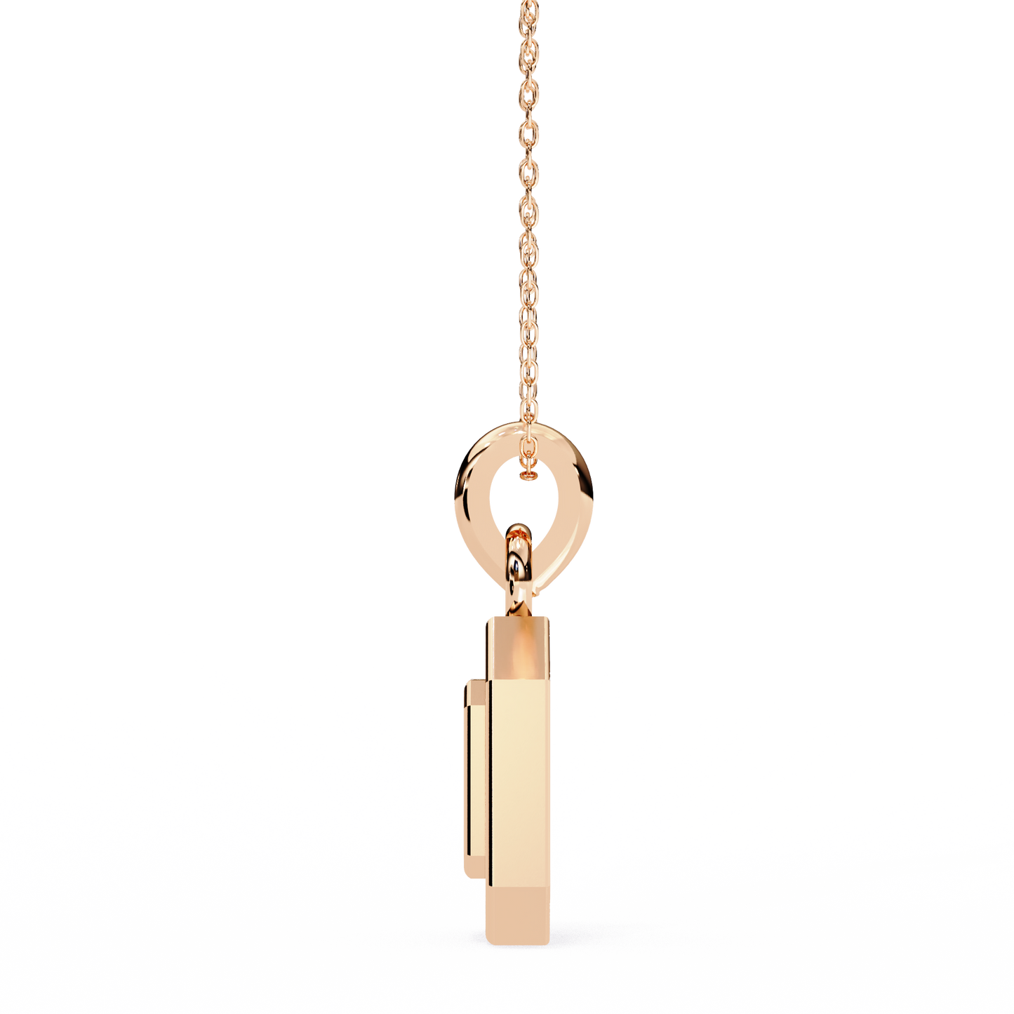 0.20 CTW Octagonal Frame Lab-Grown Diamond Pendant Necklace in 14K Gold & Platinum