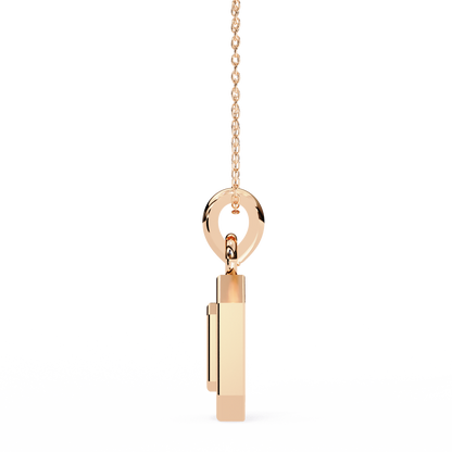 0.20 CTW Octagonal Frame Lab-Grown Diamond Pendant Necklace in 14K Gold & Platinum