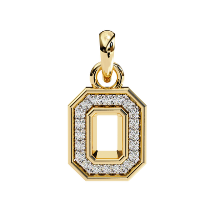 0.20 CTW Octagonal Frame Lab-Grown Diamond Pendant Necklace in 14K Gold & Platinum